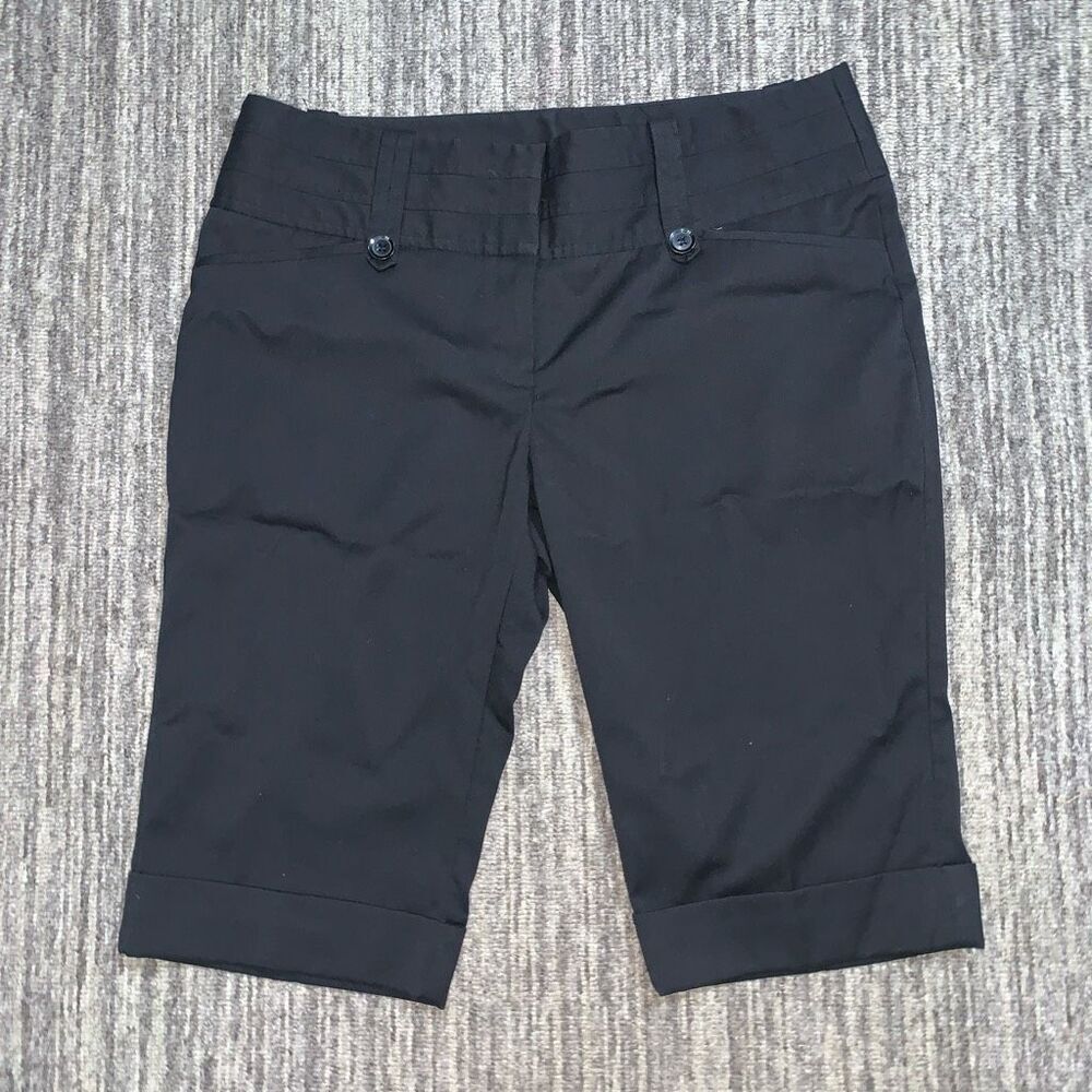 Vintage Tracy Evans Limited Juniors Teens 11 Black Formal Bermuda Shorts Long